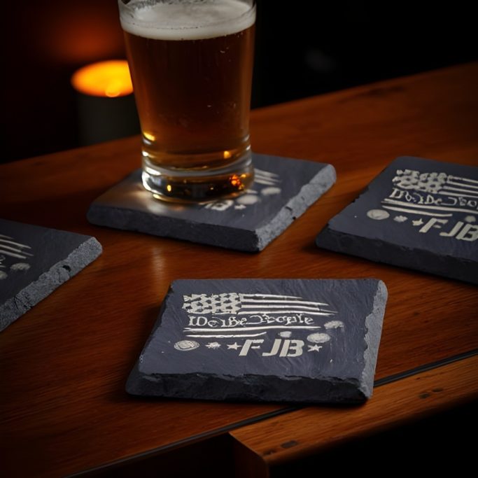 Custom stone drink coasters